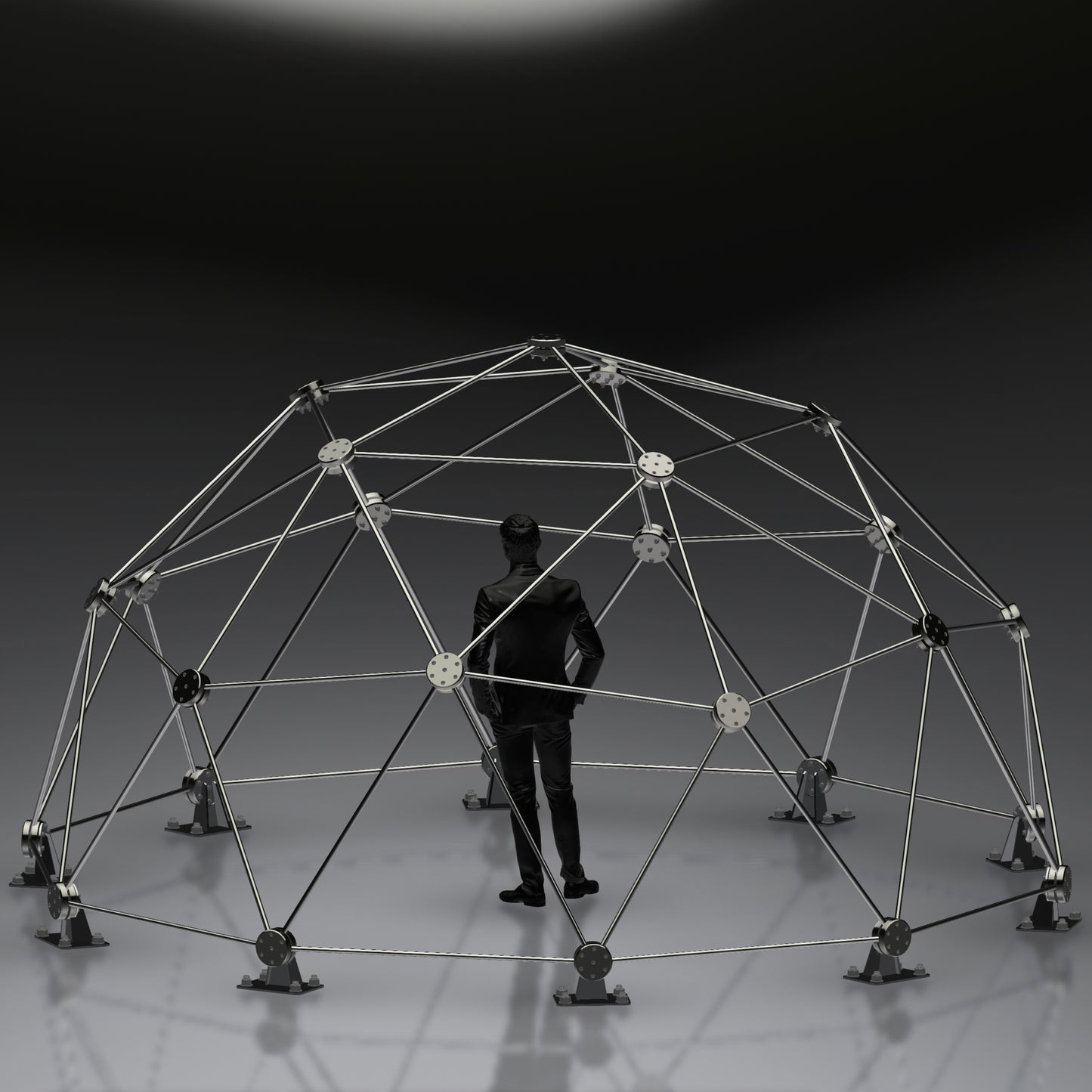 5 Meter V2 C2 Stainless Steel & Aluminum Geodesic Dome
