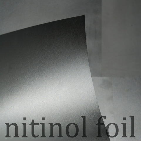 NiTi • Nitinol Shape Memory Alloy Foil; 0.3mm thick; Af 50°C