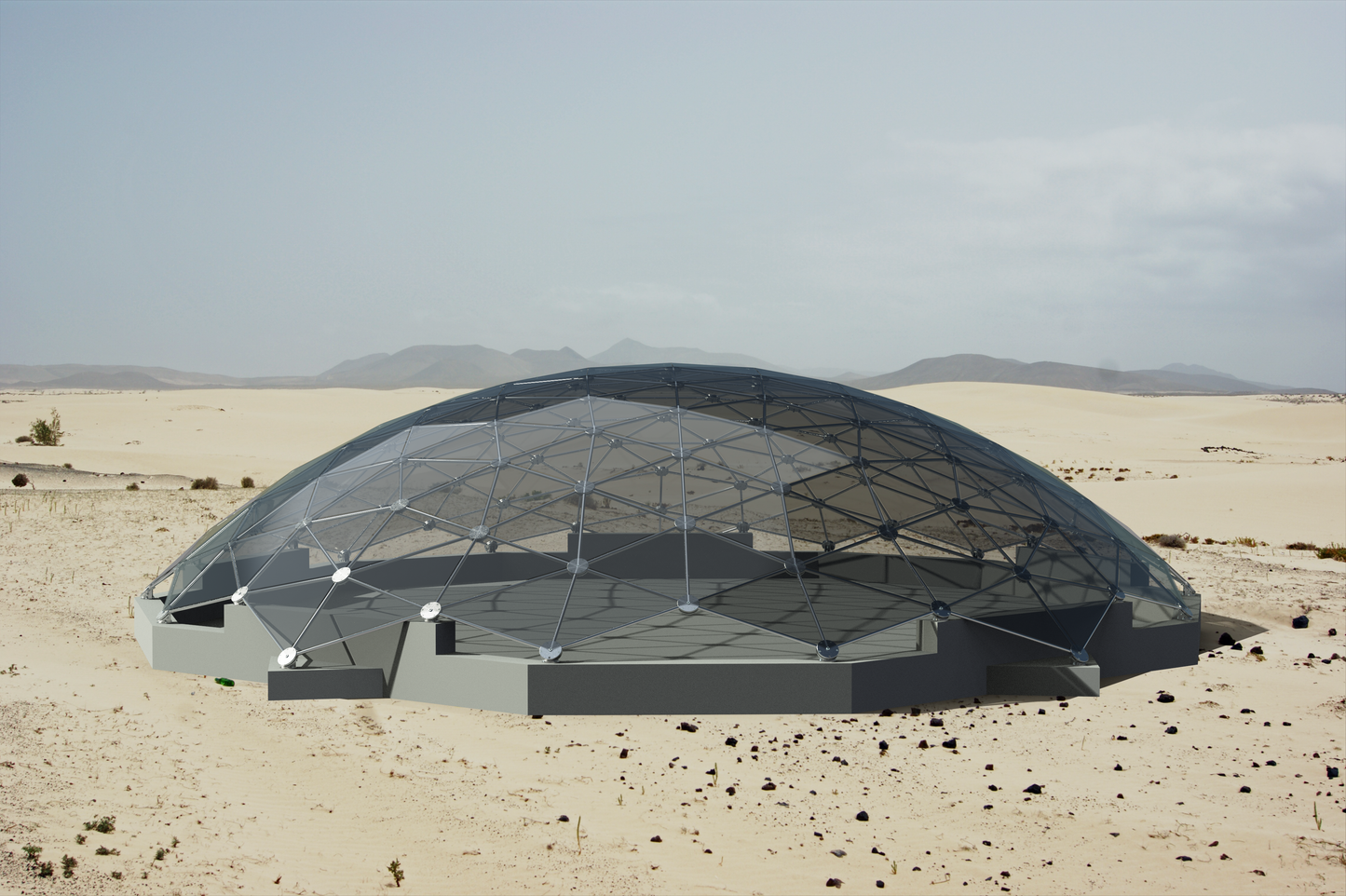 CNC Mothership Stainless Steel + T6061 Geodesic Spaceship Enclosure