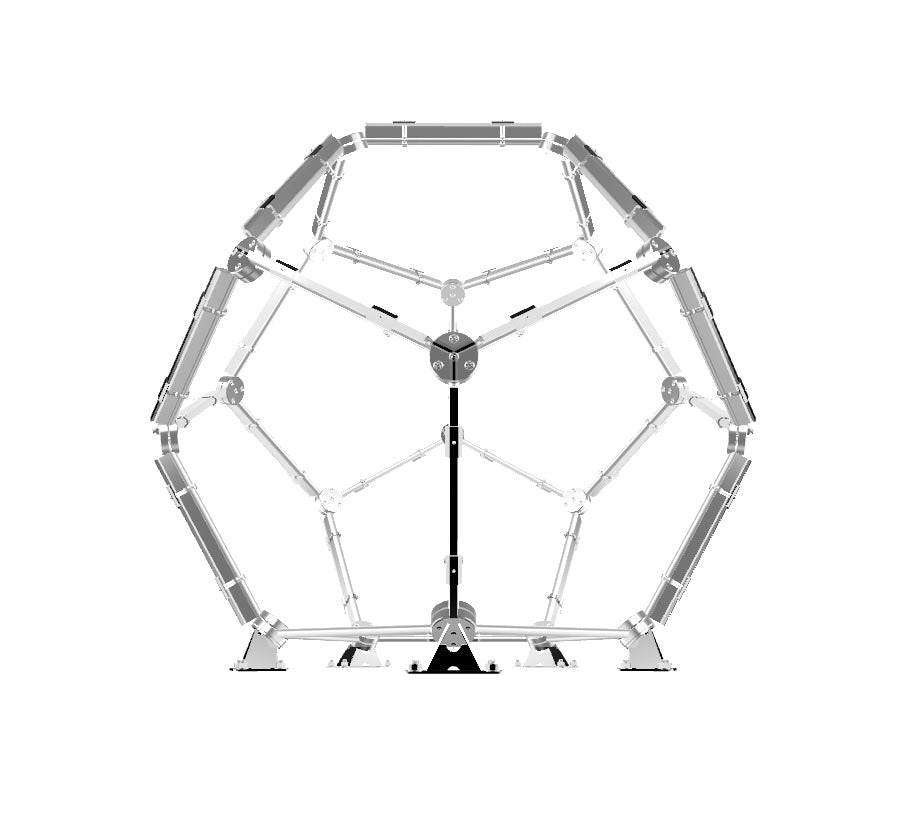 CNC Planet - 16 Ft Tall Stainless Skeleton Dodecahedron