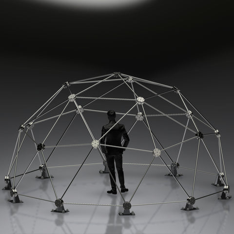 5 Meter V2 C2 Stainless Steel & Aluminum Geodesic Dome