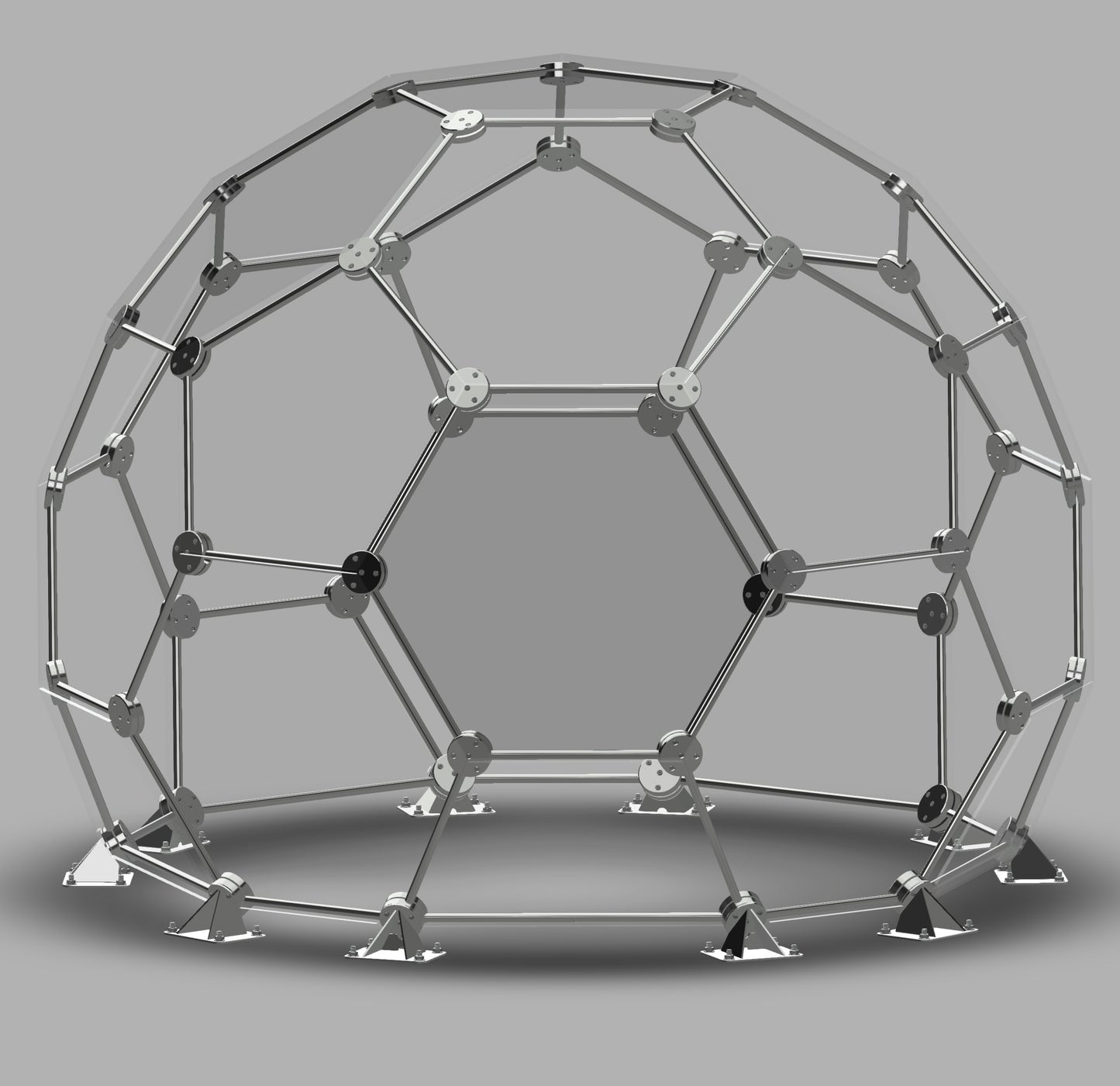 CNC Dome - 16 Ft Tall Stainless Steel 19 Foot Fullerene Enclosure