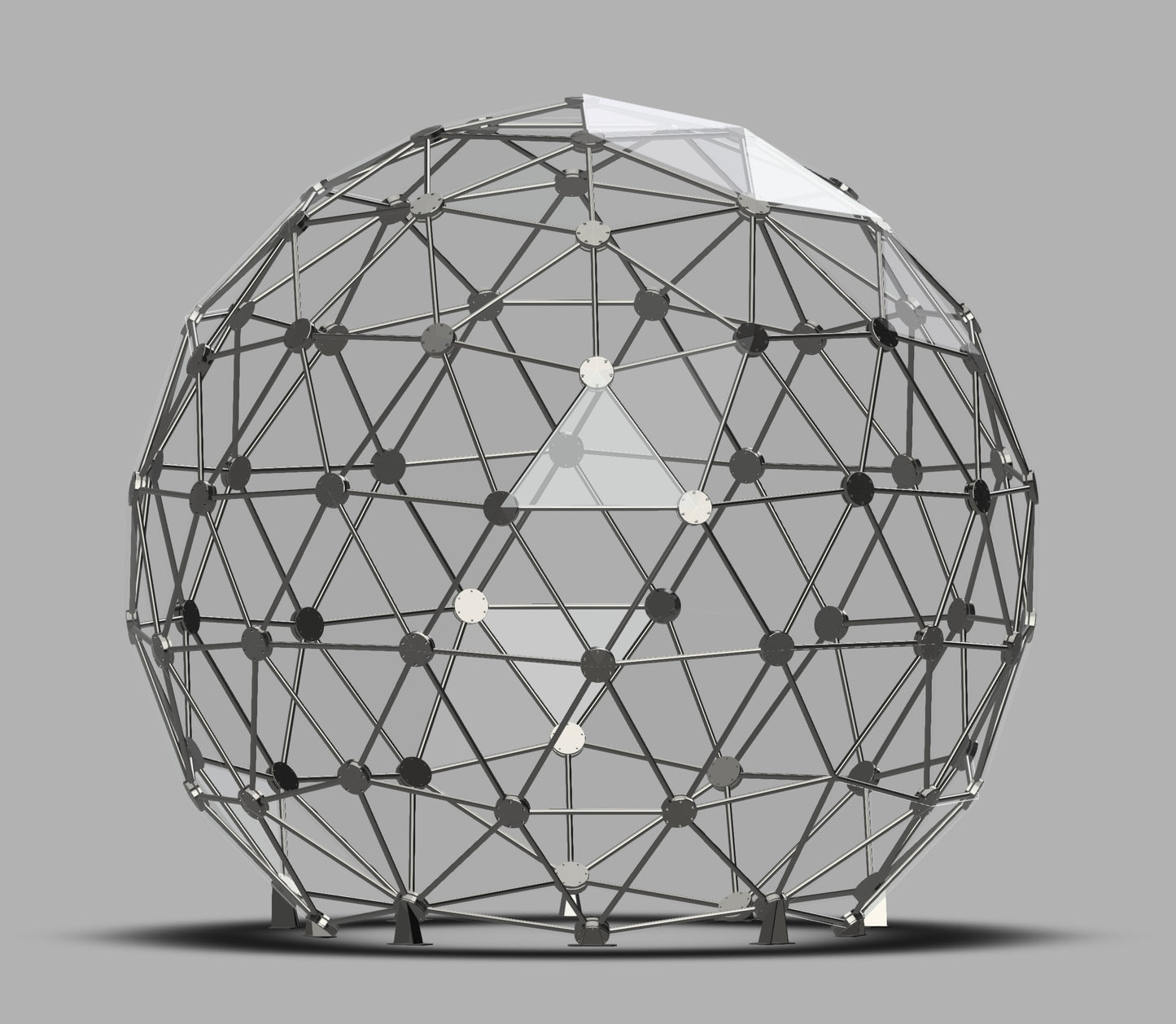 CNC Dome Planet Stainless Steel + T6061 Geodesic Sphere Enclosure