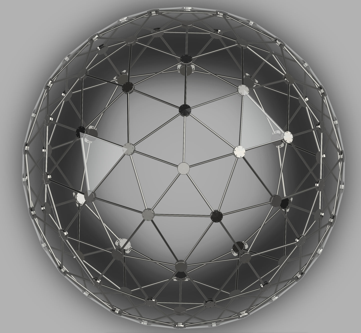 CNC Dome Planet Stainless Steel + T6061 Geodesic Sphere Enclosure