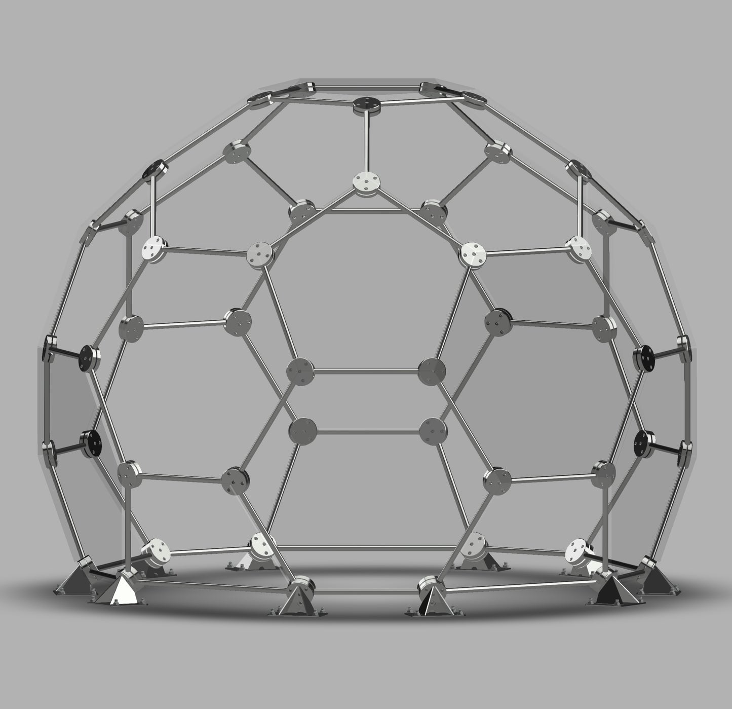 CNC Dome - 16 Ft Tall Stainless Steel 19 Foot Fullerene Enclosure