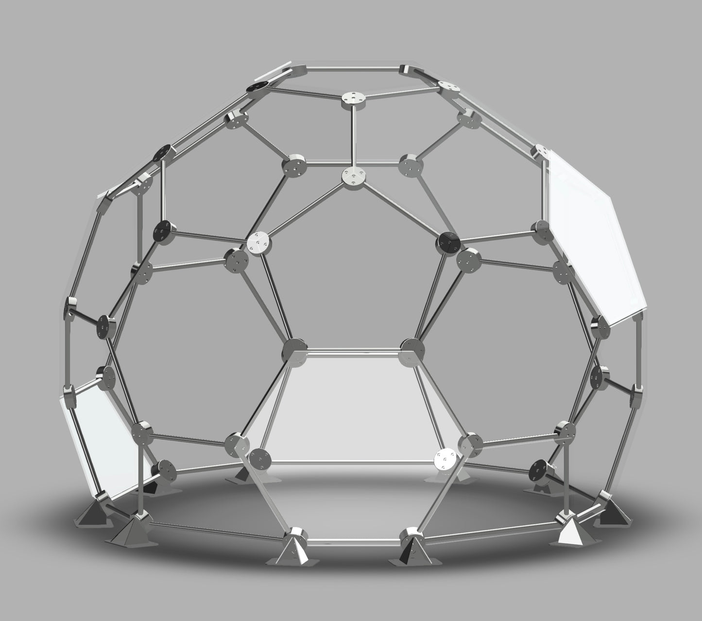 CNC Dome - 16 Ft Tall Stainless Steel 19 Foot Fullerene Enclosure