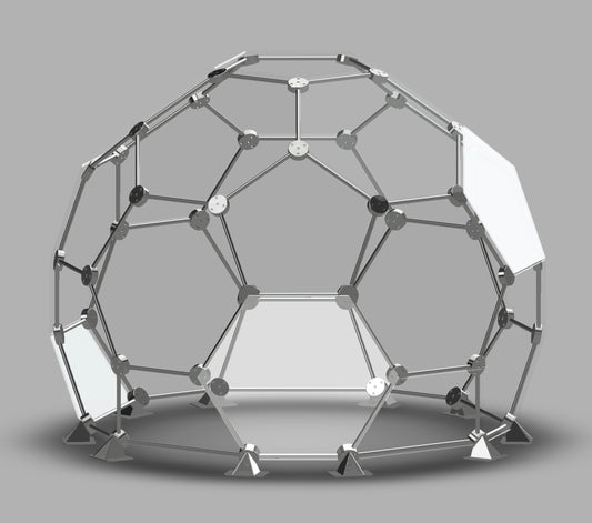 CNC Dome - 16 Ft Tall Stainless Steel 19 Foot Fullerene Enclosure