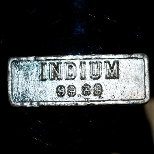 Indium Bar Ingot - 99.99% Pure - 10 Troy Ounces (311g) by Bellmont metals
