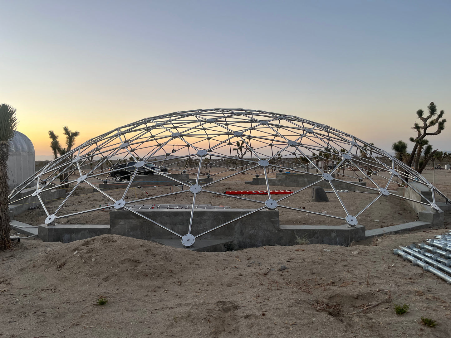 CNC Spaceship - 60 Ft Stainless Steel Geodesic Saucer Roof Cover Enclosure