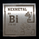 Bismuth 99.995 Laser Inscribed Collector Blocks - 1.1 Lbs 500g Nexmetal brand brick