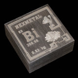 Bismuth 99.995 Laser Inscribed Collector Blocks - 1.1 Lbs 500g Nexmetal brand brick