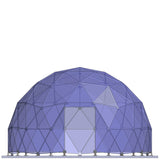 CNC Dome machined aluminum hub stainless tube geodesic enclosure