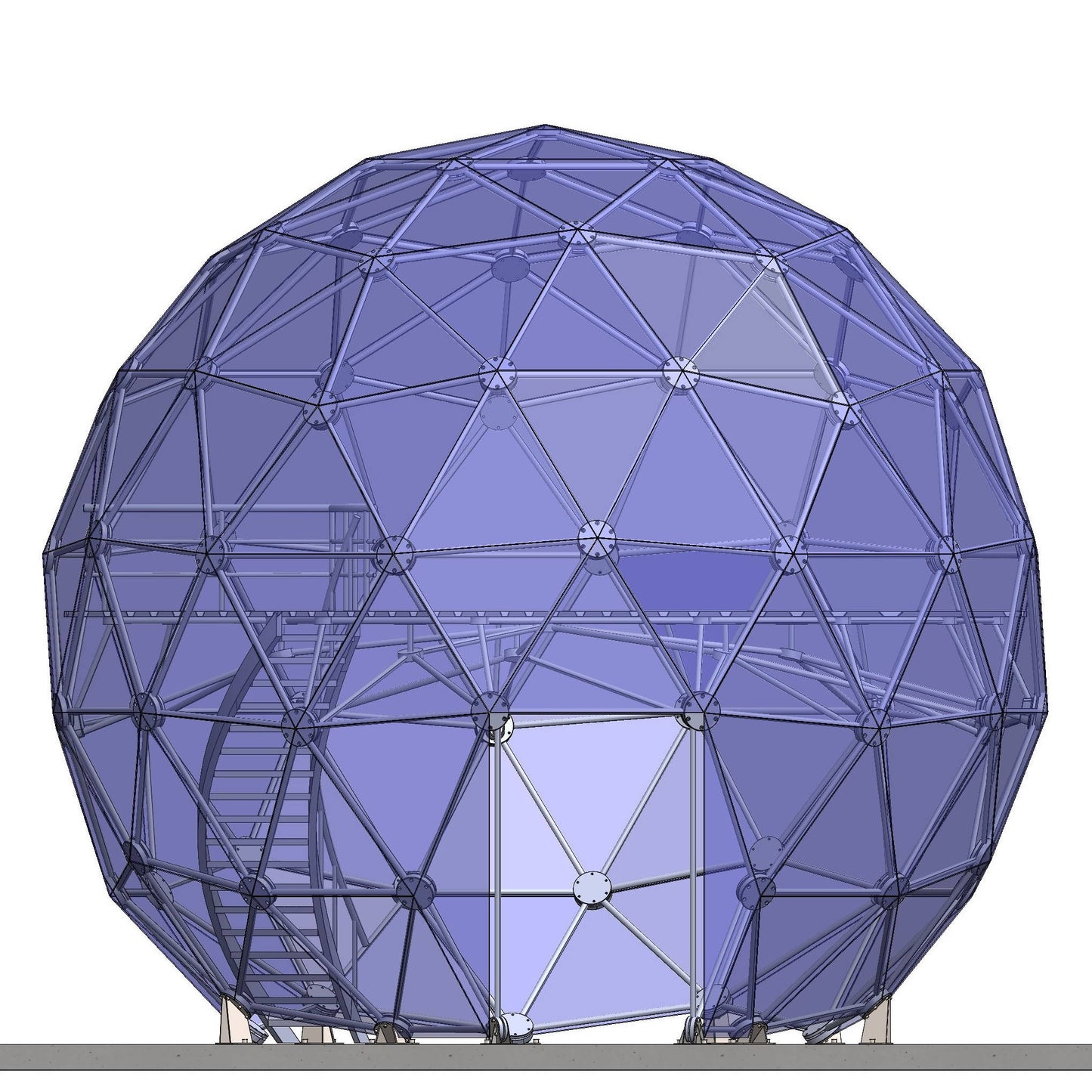 CNC Dome ½ Sphere Stainless Steel + T6061 Geodesic Dome Enclosure