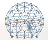 CNC Dome Planet Stainless Steel + T6061 Geodesic Sphere Enclosure