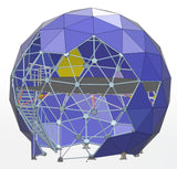 CNC Dome Planet Stainless Steel + T6061 Geodesic Sphere Enclosure