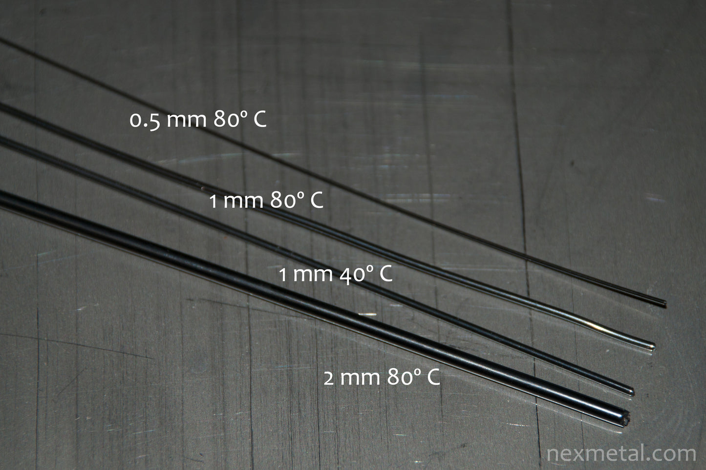 NiTi • Nitinol Shape Memory Wire Sample Pack