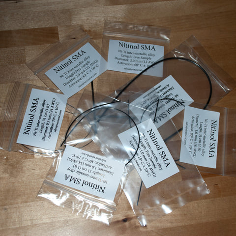 NiTi • Nitinol Shape Memory Wire Sample Pack